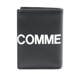 Pre Loved Comme Des Garcons Vintage Wallet Leather Fold Over Men black | black